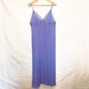 Vintage Maxi Slip with Lace and Beading Detail